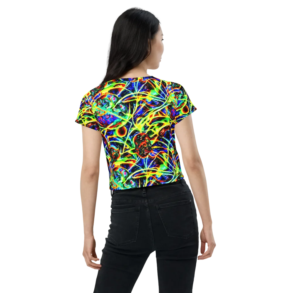 Luminous Overgrowth on Crop Tee — Back