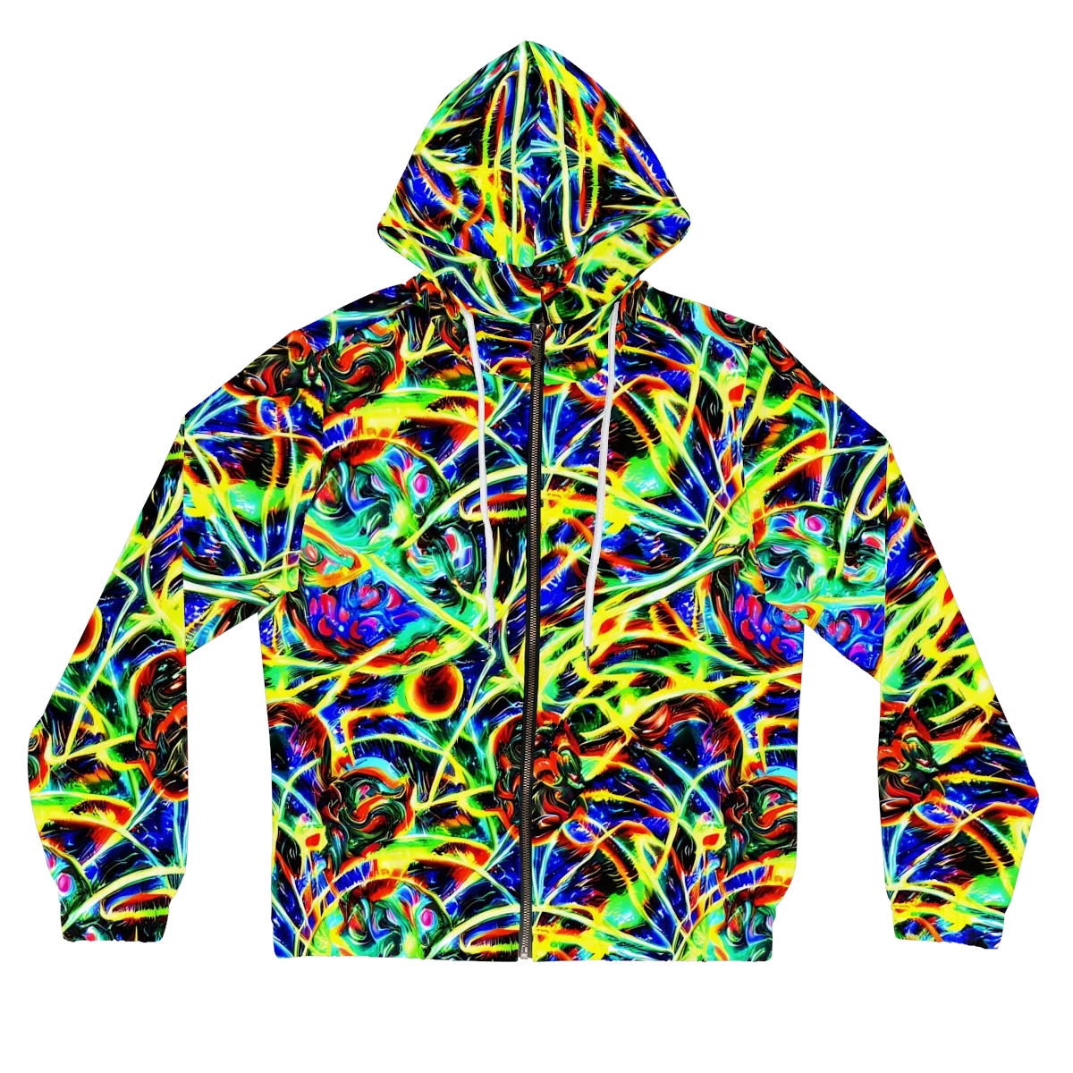 Luminous Overgrowth on Women's Full-Zip Hoodie — Front