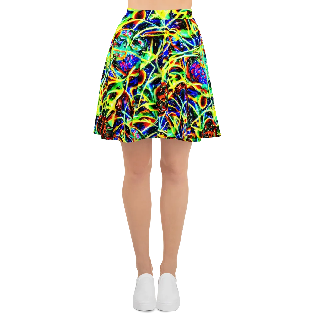 Luminous Overgrowth on Skater Skirt — Front