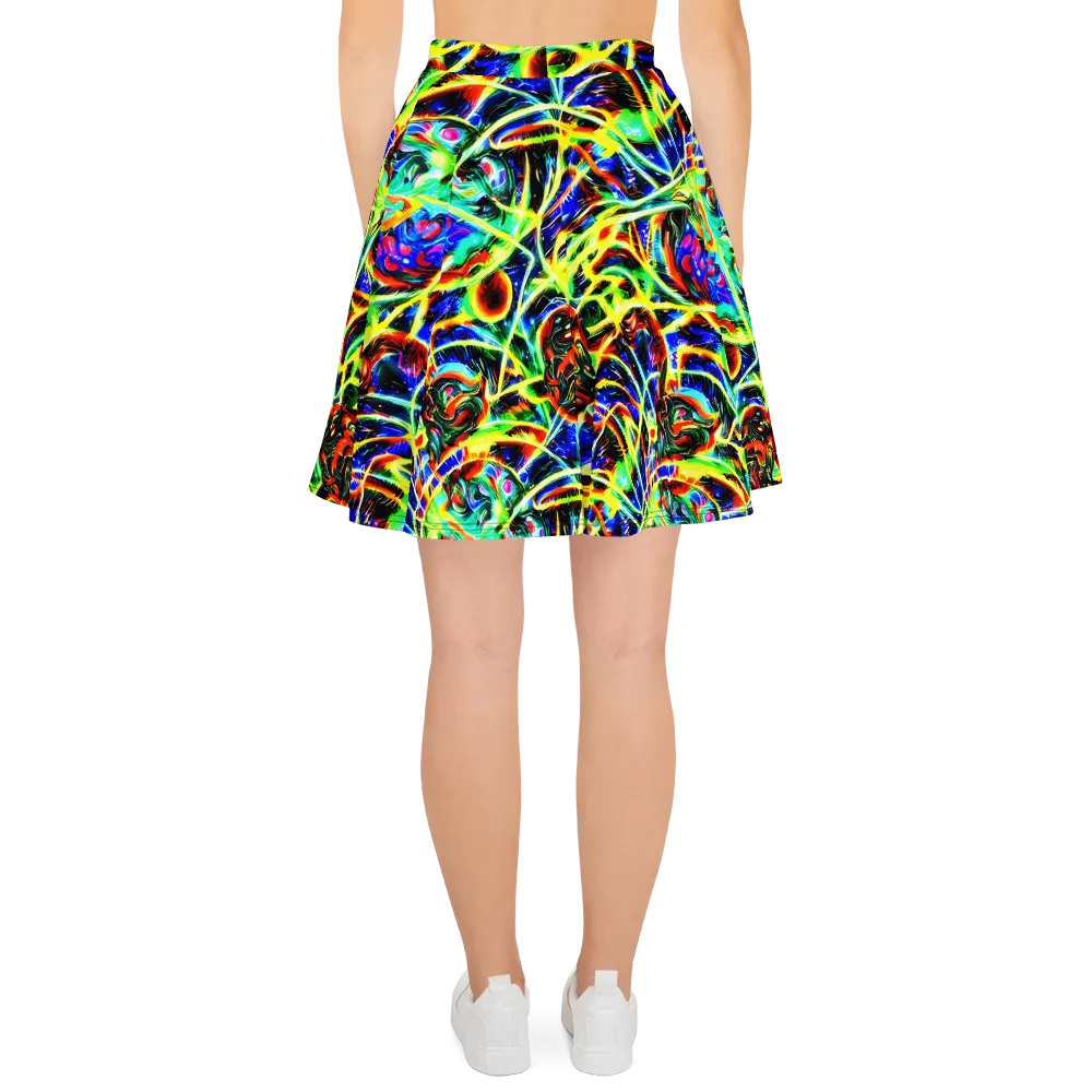 Luminous Overgrowth on Skater Skirt — Back