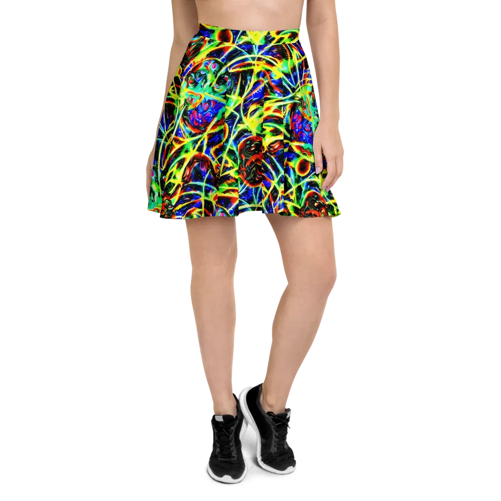 Luminous Overgrowth on Skater Skirt — Front