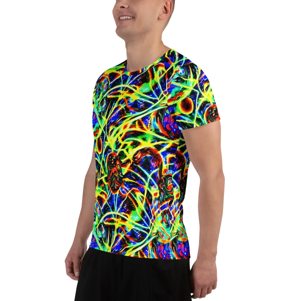 Luminous Overgrowth on Men's Athletic T-Shirt — Left