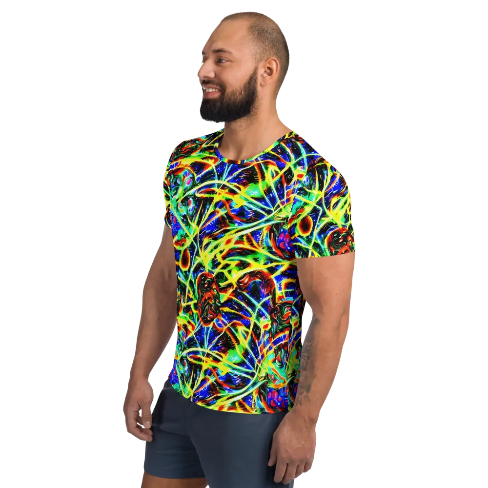 Luminous Overgrowth on Men's Athletic T-Shirt — Left