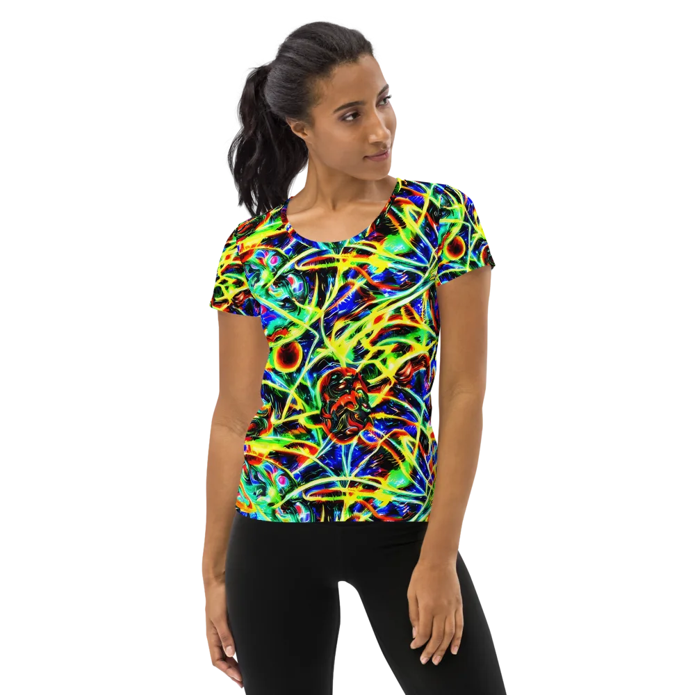 Luminous Overgrowth on Women's Athletic T-Shirt — Front