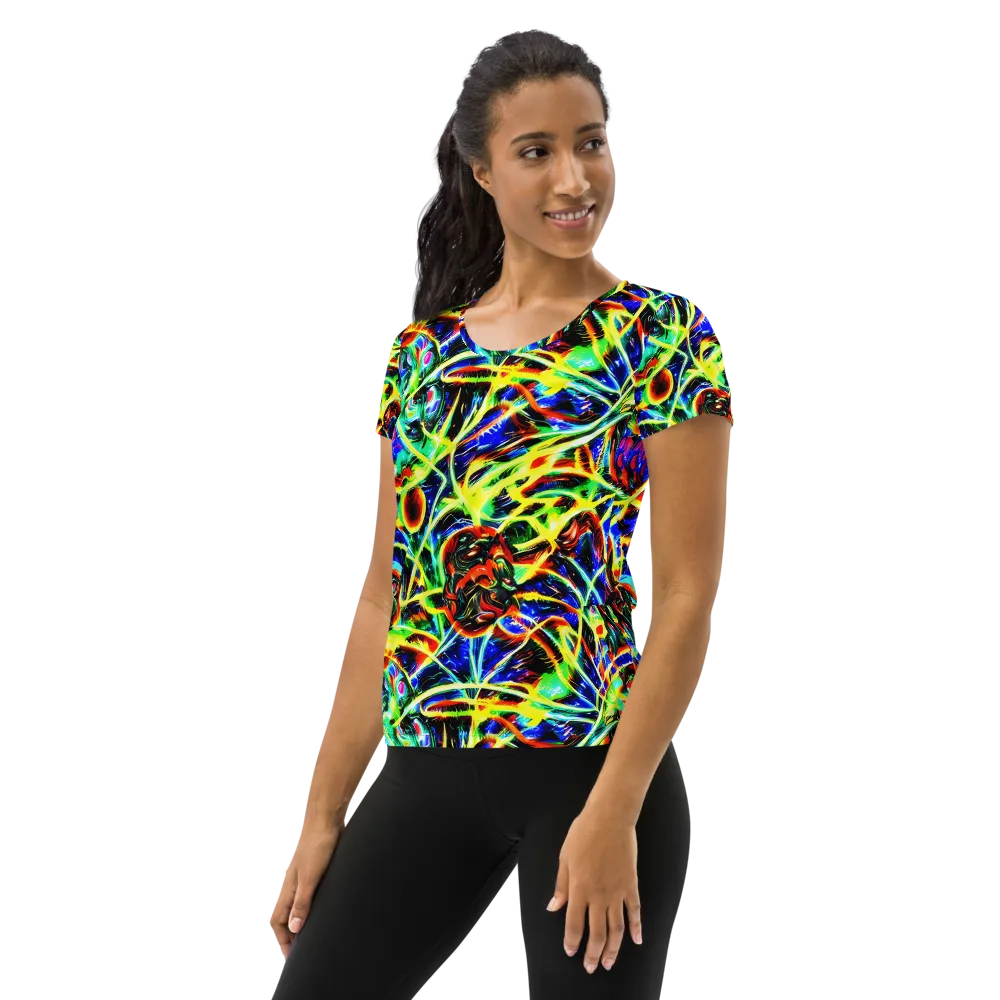 Luminous Overgrowth on Women's Athletic T-Shirt — Left