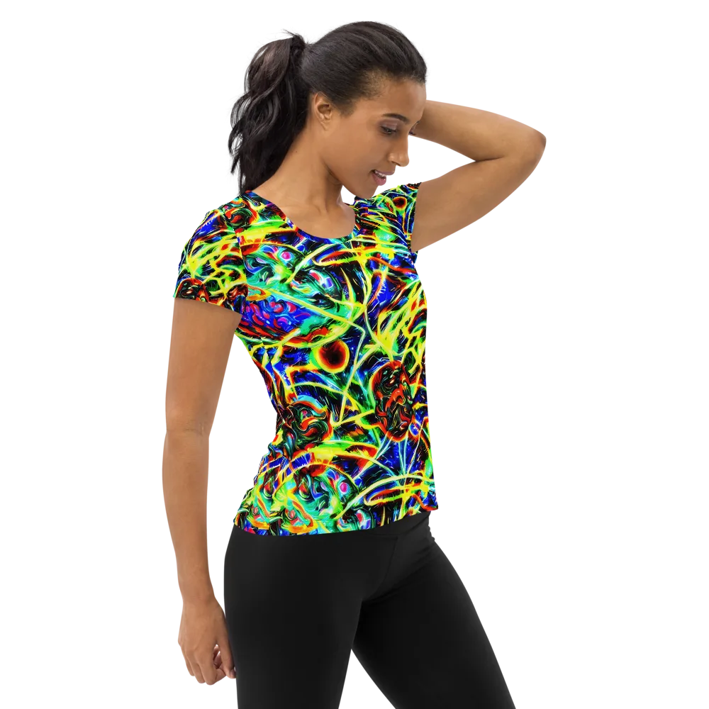 Luminous Overgrowth on Women's Athletic T-Shirt — Right