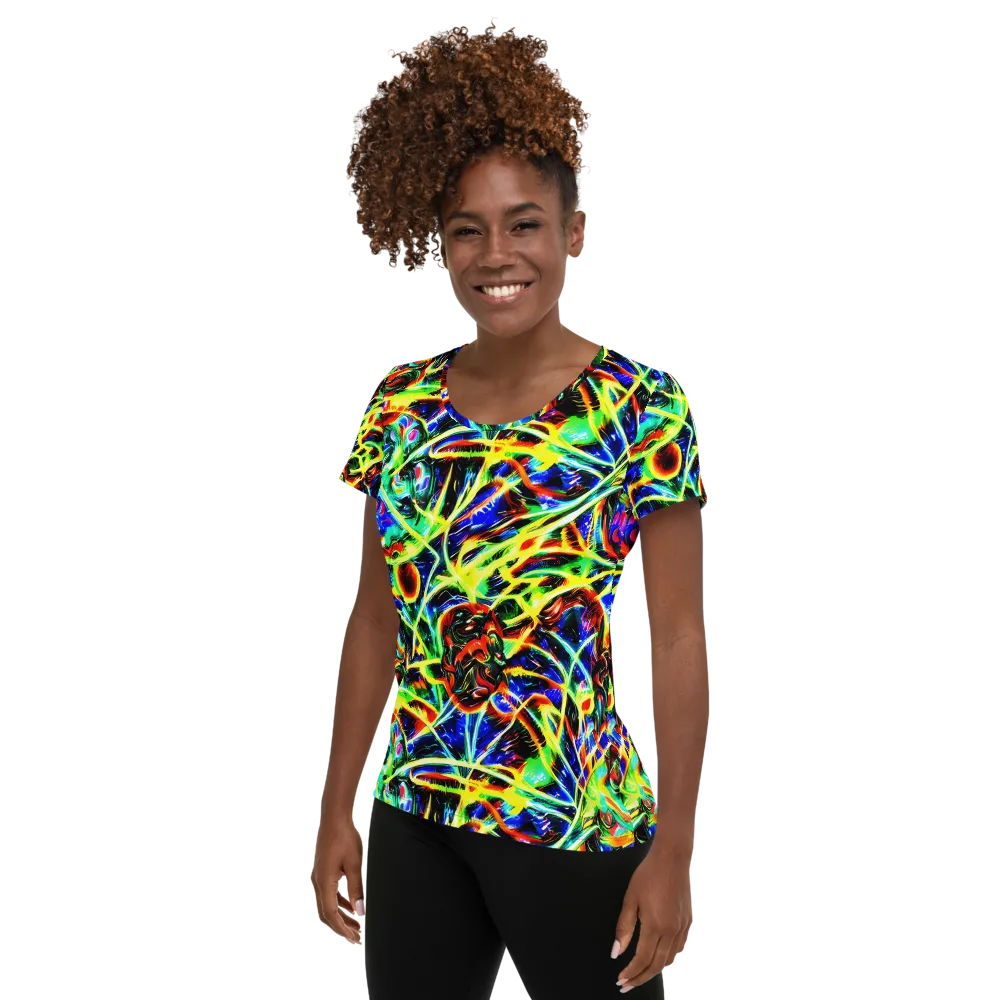 Luminous Overgrowth on Women's Athletic T-Shirt — Left