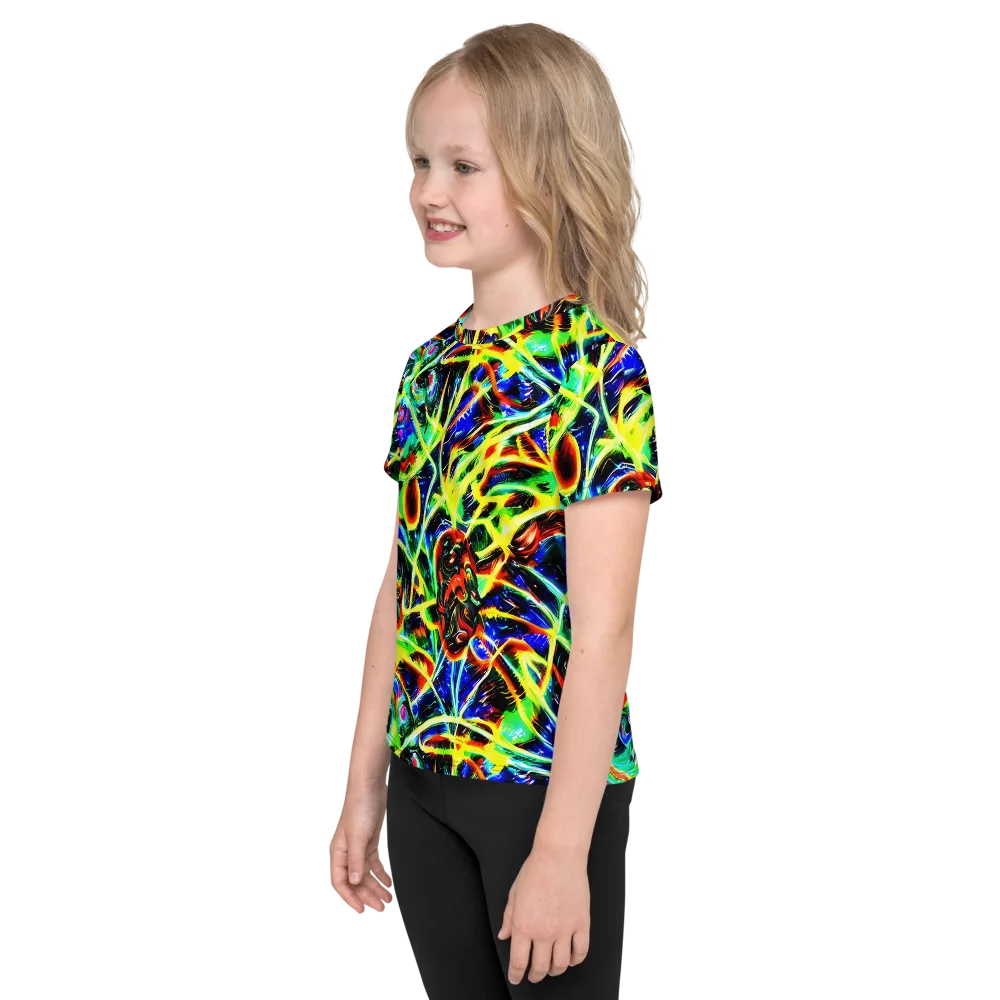 Luminous Overgrowth on Kids Crew Neck T-Shirt — Left