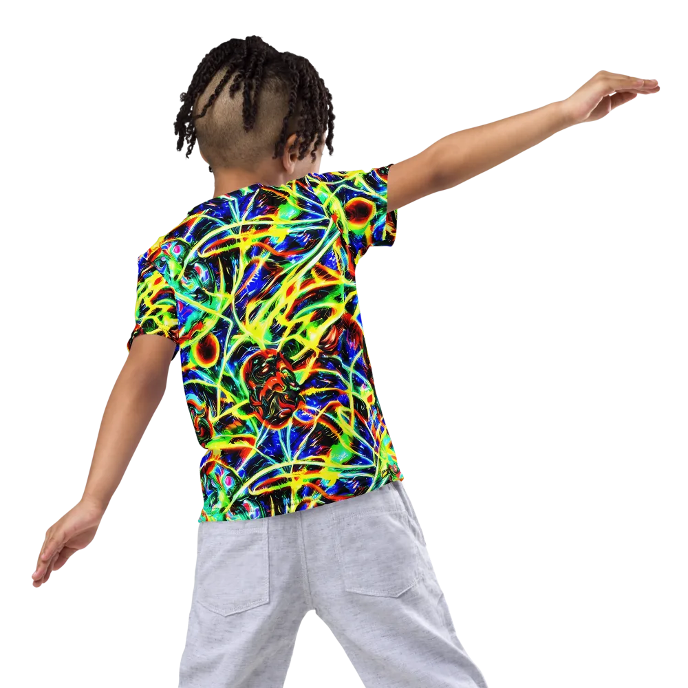 Luminous Overgrowth on Kids Crew Neck T-Shirt — Back