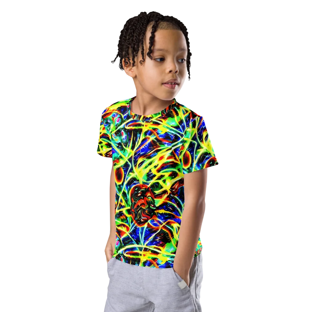 Luminous Overgrowth on Kids Crew Neck T-Shirt — Left Front