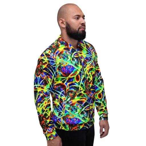 Luminous Overgrowth on a Bomber Jacket