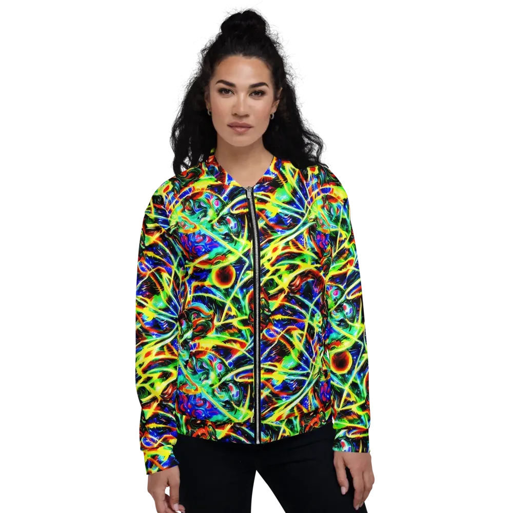 Luminous Overgrowth on Bomber Jacket — Front