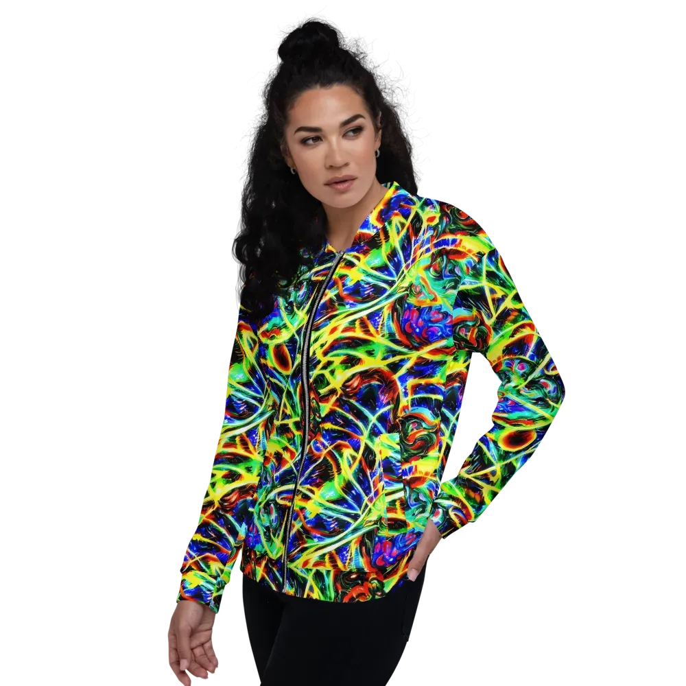 Luminous Overgrowth on Bomber Jacket — Left