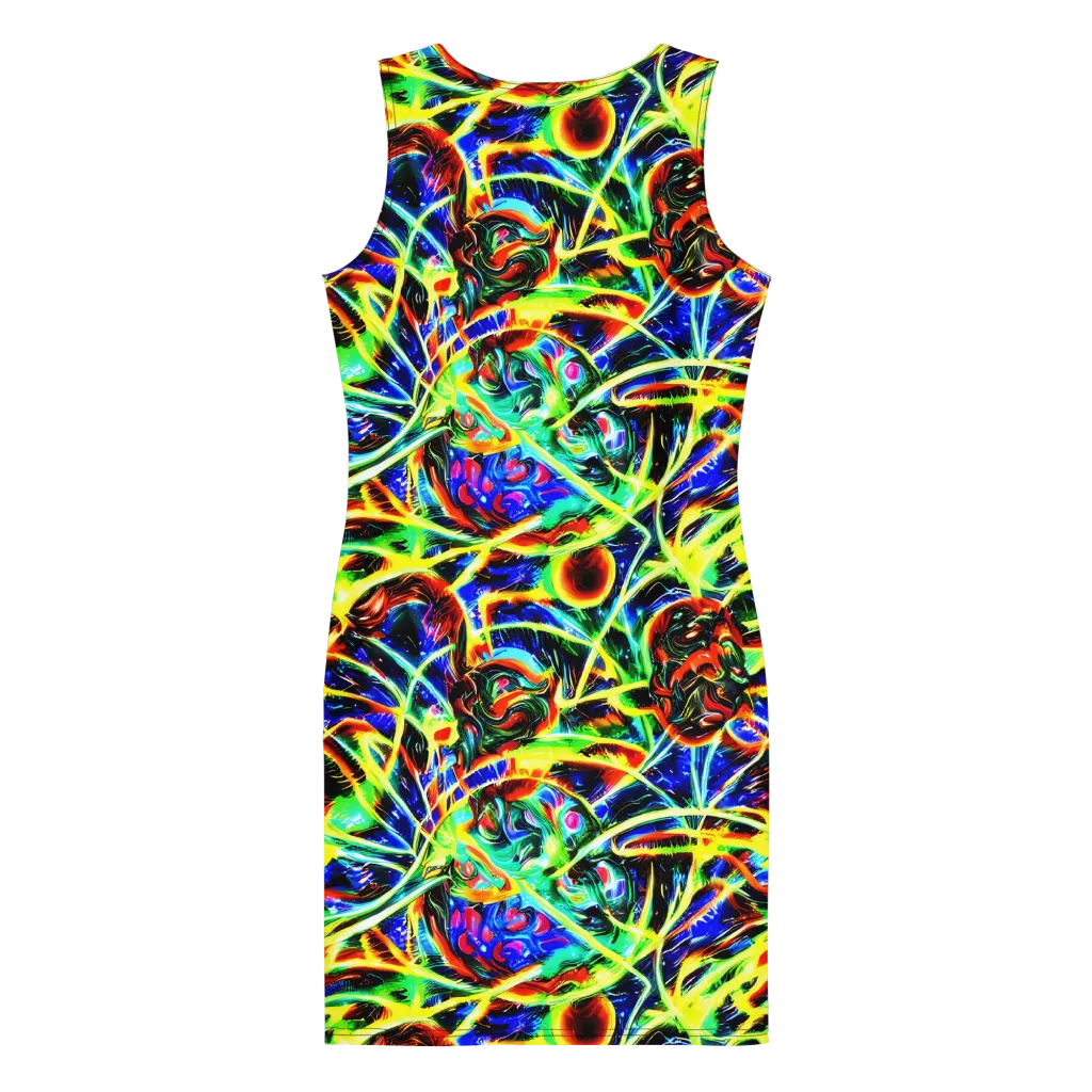 Luminous Overgrowth on Bodycon Dress — Back