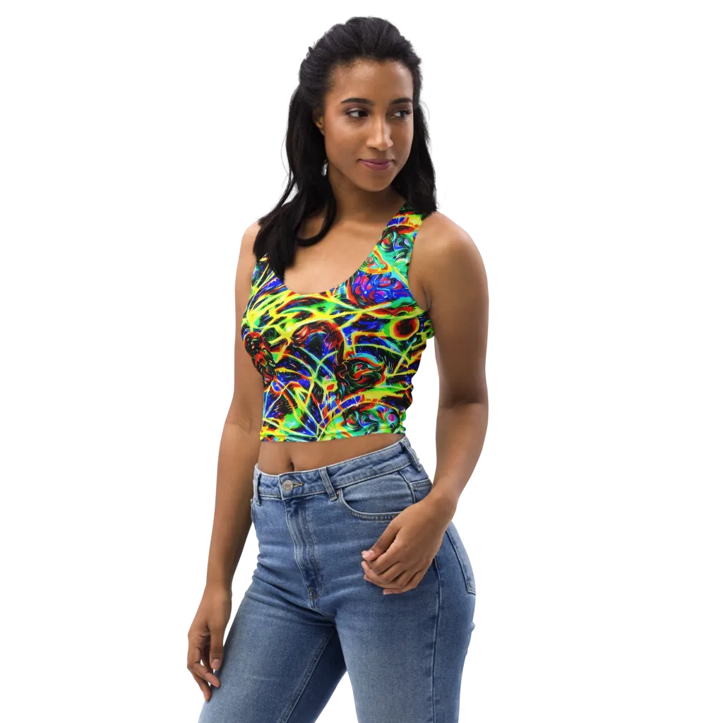 Luminous Overgrowth on Crop Top — Left Front
