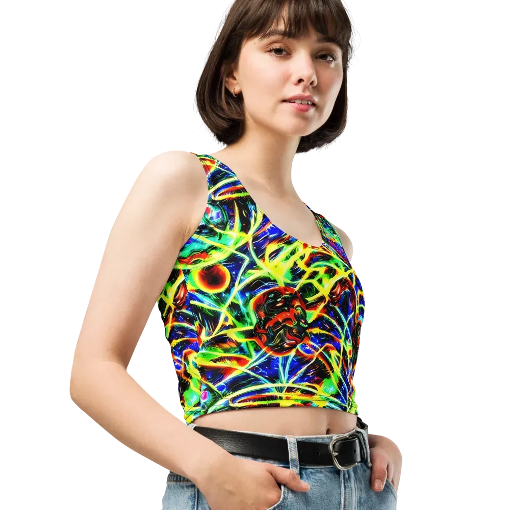 Luminous Overgrowth on Crop Top — Right Front