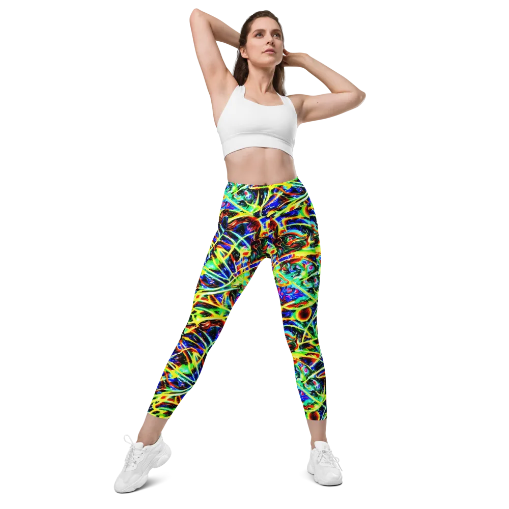 Luminous Overgrowth on Leggings with Pockets — Front