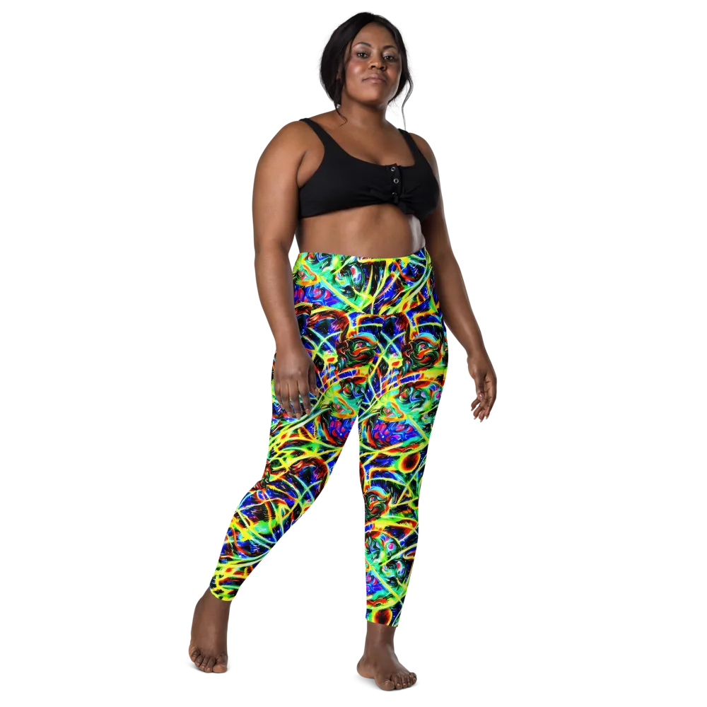 Luminous Overgrowth on Leggings with Pockets — Front