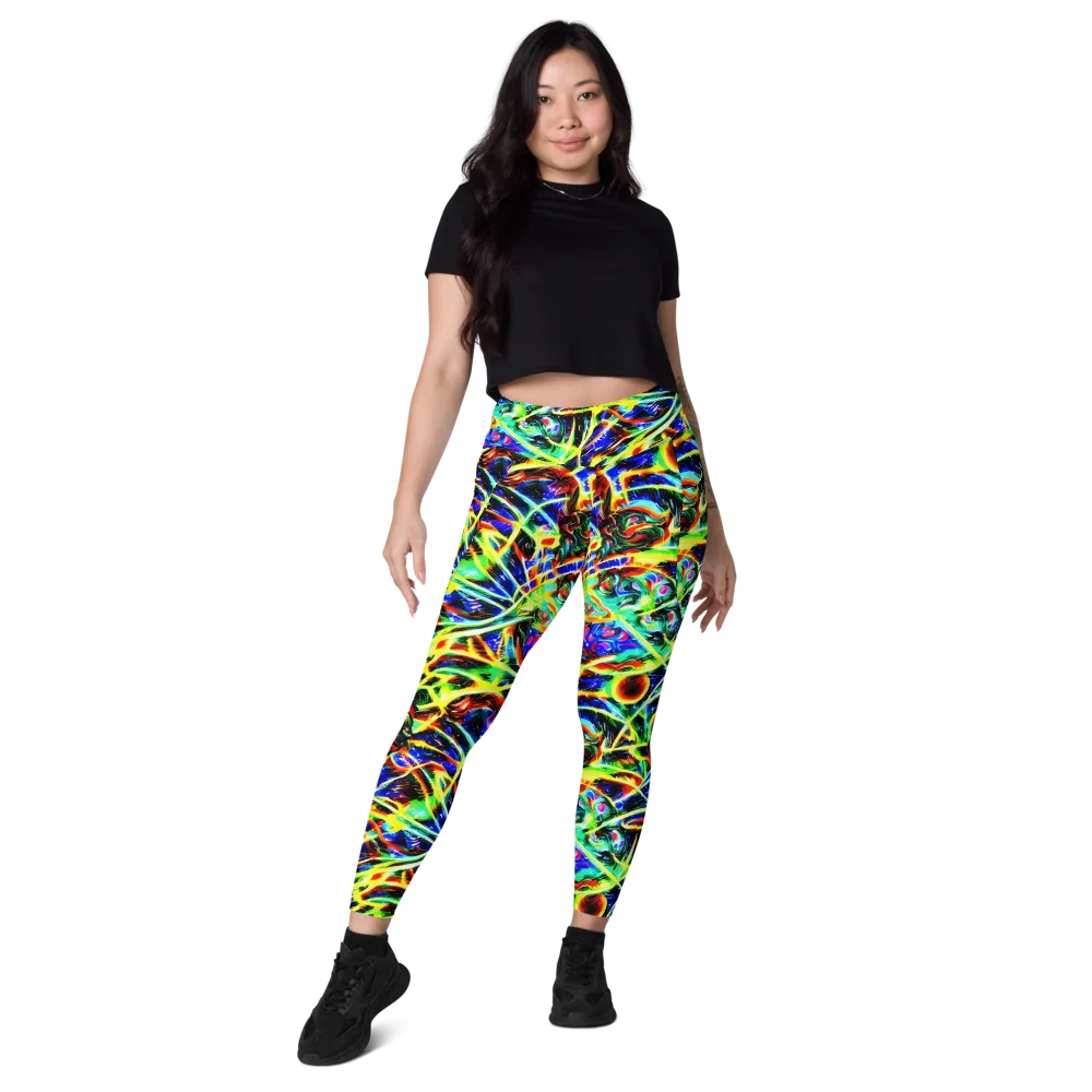 Luminous Overgrowth on Leggings with Pockets — Front