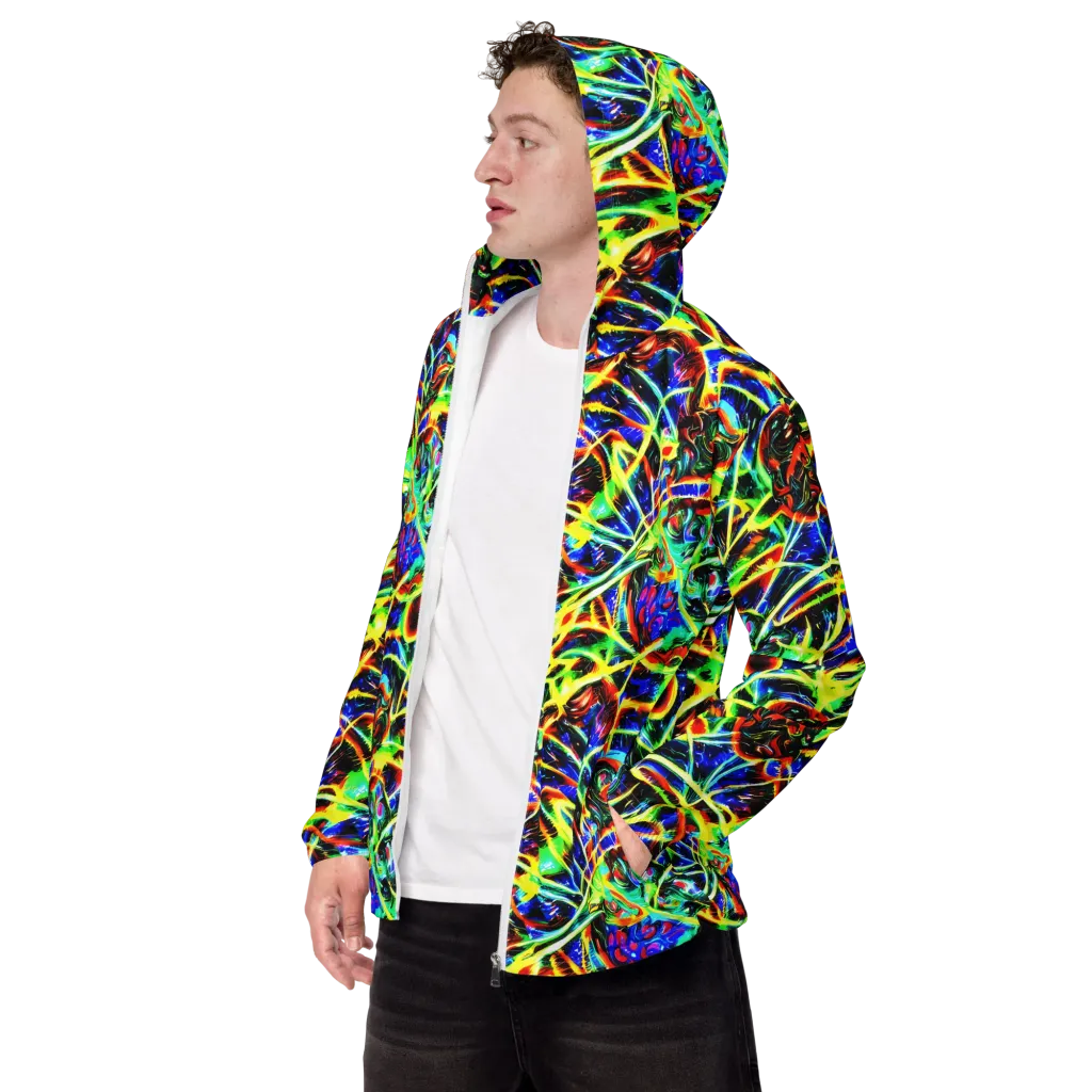 Luminous Overgrowth on Men's Windbreaker — Left Front
