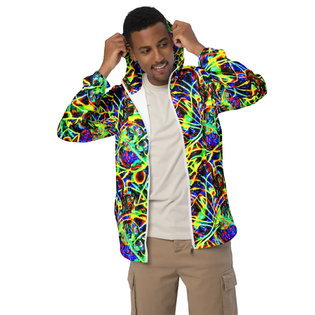 Luminous Overgrowth on Men's Windbreaker — Front