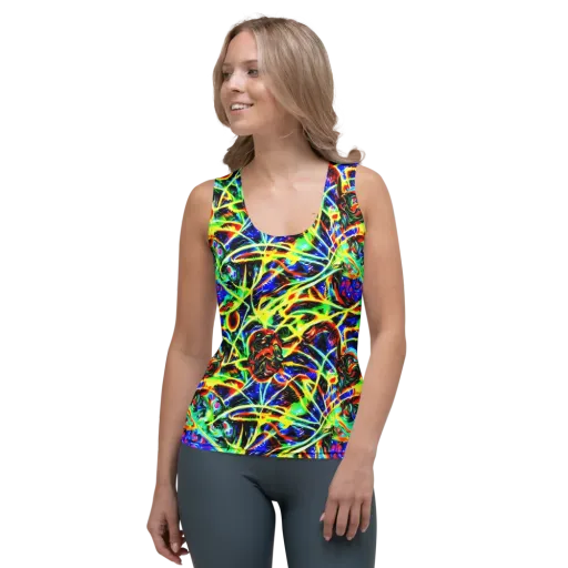 Luminous Overgrowth on a Women's Tank Top