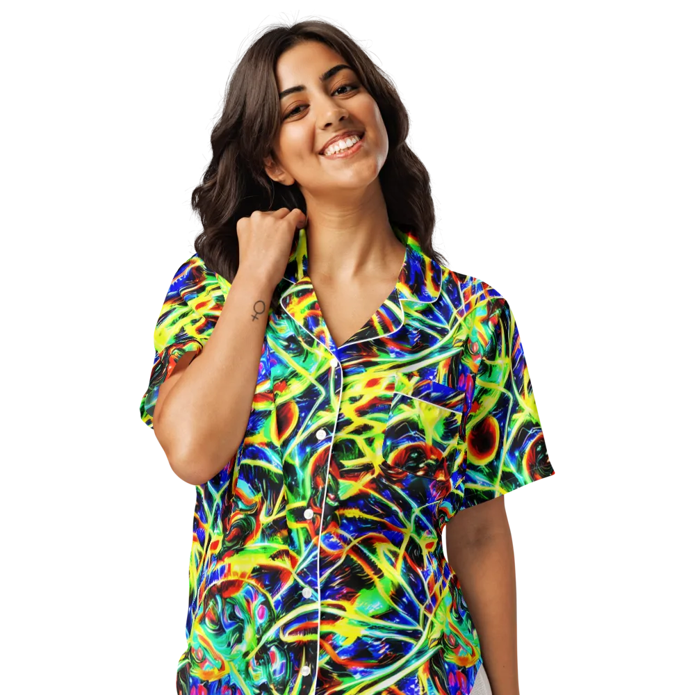 Luminous Overgrowth on Women's Short Sleeve Pajama Top — Front