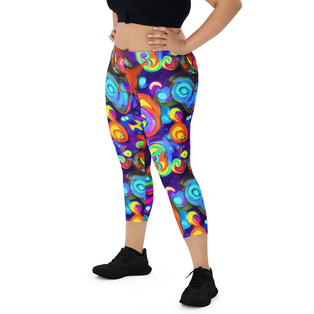 Chromatic Candyfield on Capri Leggings — Front