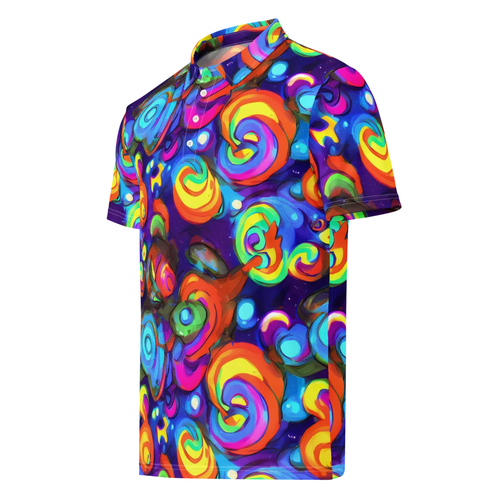 Chromatic Candyfield on Men's Slim Fit Polo Shirt — Left Front