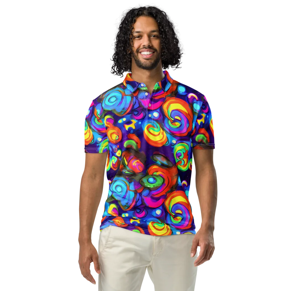 Chromatic Candyfield on Men's Slim Fit Polo Shirt — Front