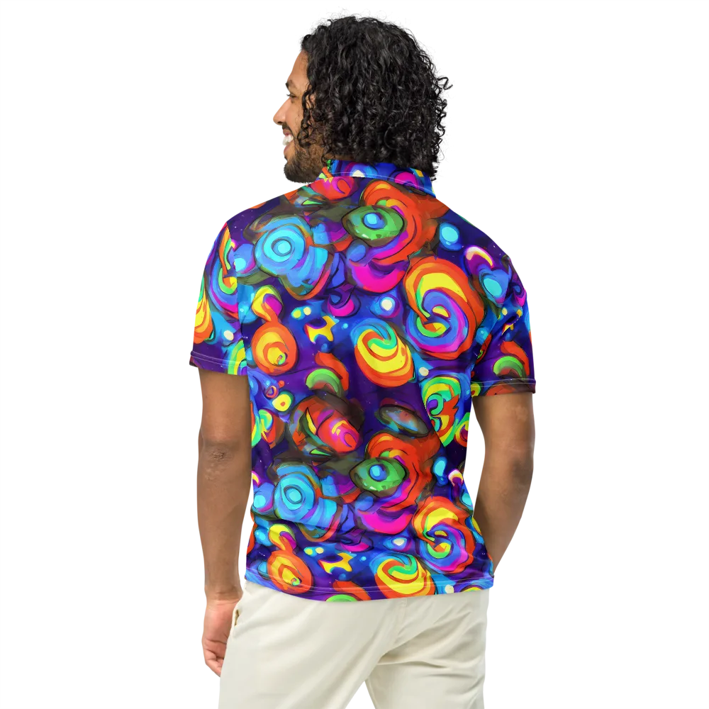 Chromatic Candyfield on Men's Slim Fit Polo Shirt — Back