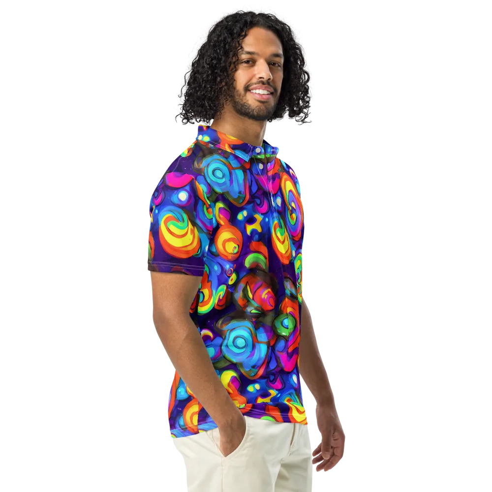 Chromatic Candyfield on Men's Slim Fit Polo Shirt — Right Front