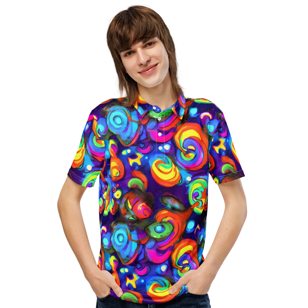 Chromatic Candyfield on Men's Slim Fit Polo Shirt — Front