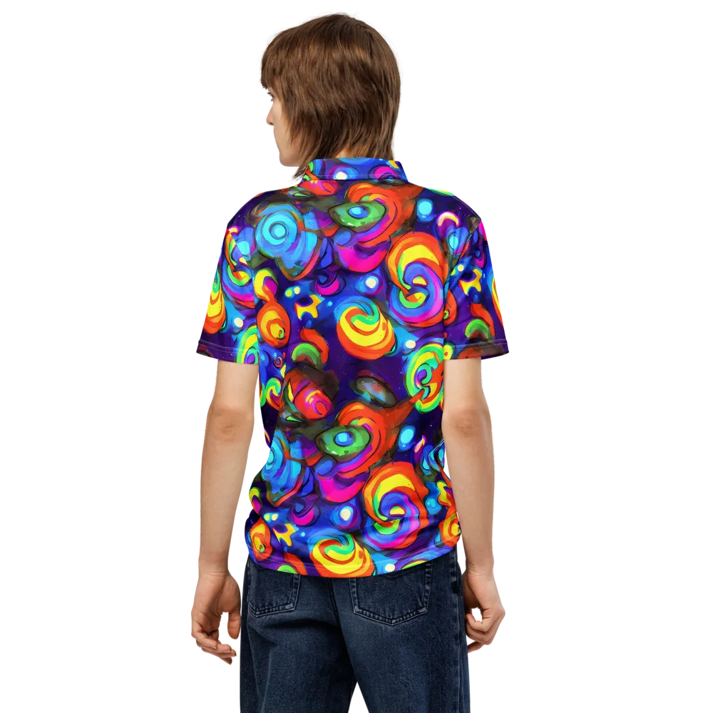 Chromatic Candyfield on Men's Slim Fit Polo Shirt — Back