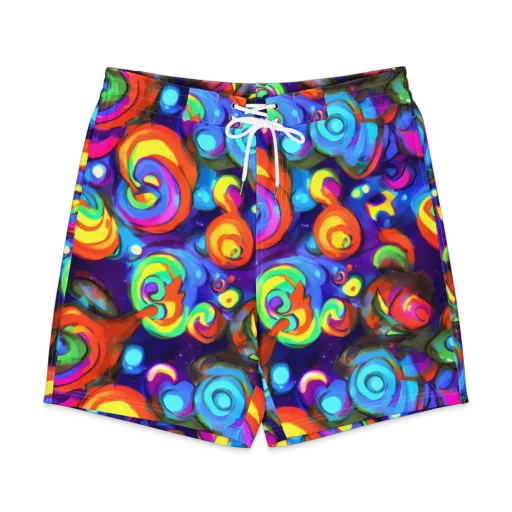 Chromatic Candyfield on a Men's Board Shorts