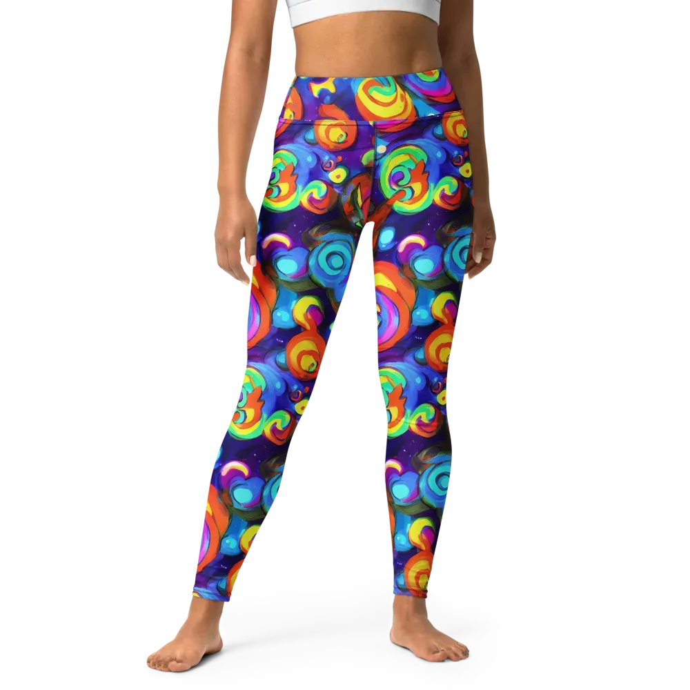 Chromatic Candyfield on Yoga Leggings — Front