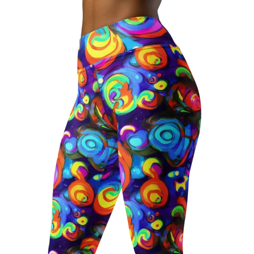 Chromatic Candyfield on a Yoga Leggings