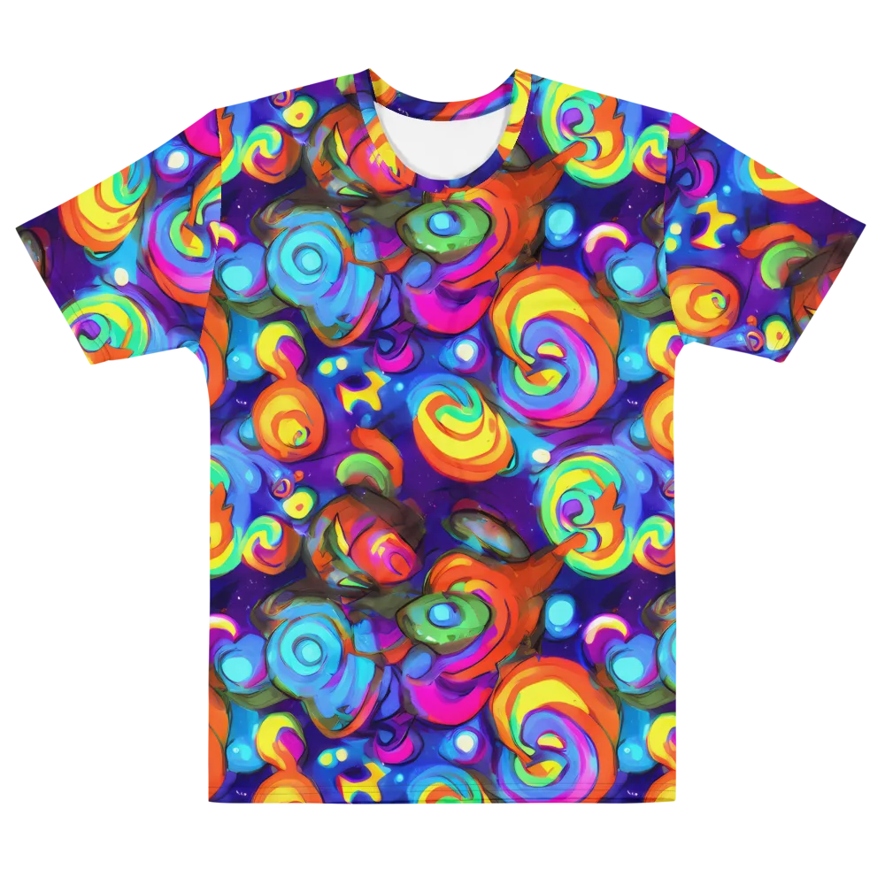 Chromatic Candyfield on Men's Cotton Crew Neck T-Shirt — Front