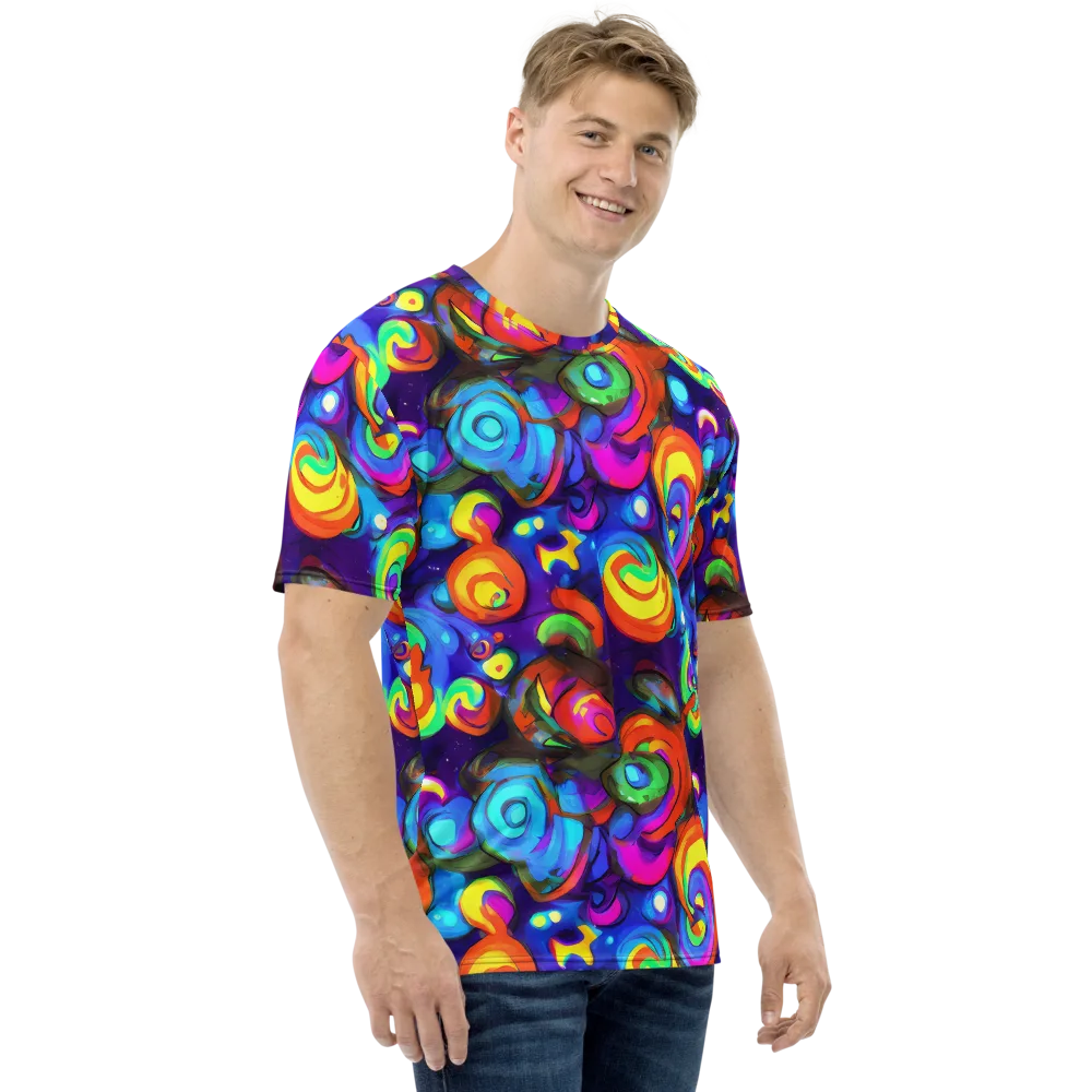 Chromatic Candyfield on Men's Crew Neck T-Shirt — Right
