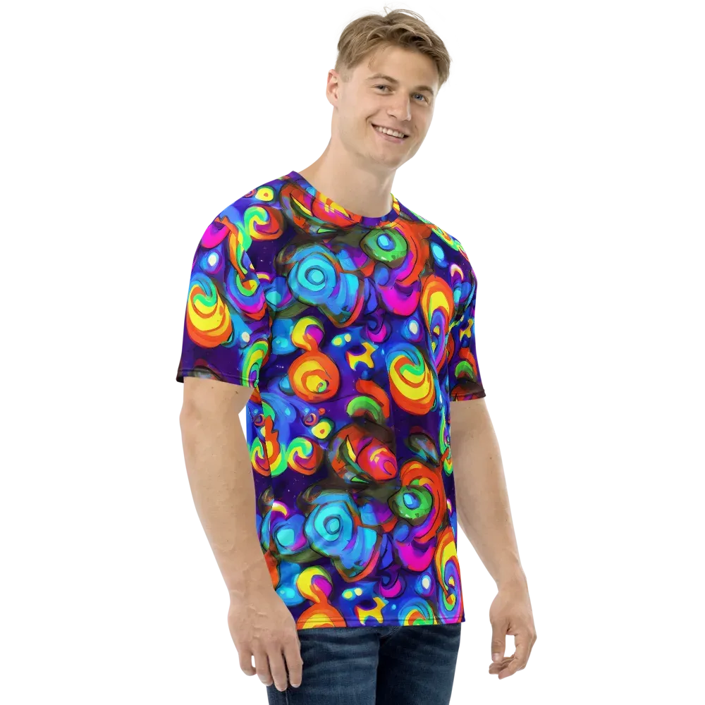 Chromatic Candyfield on Men's Crew Neck T-Shirt — Right