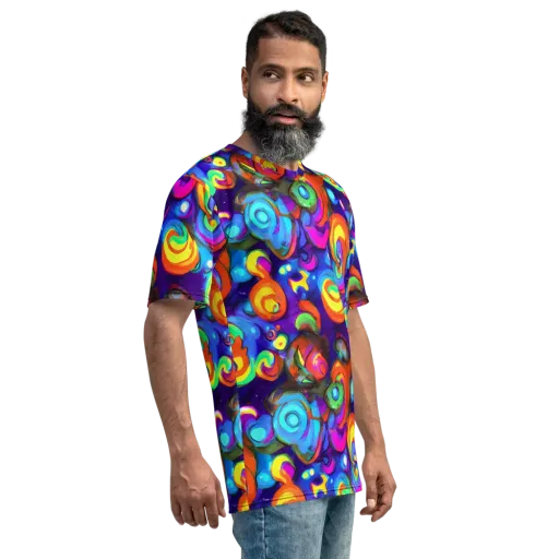Chromatic Candyfield on a Men's Crew Neck T-Shirt