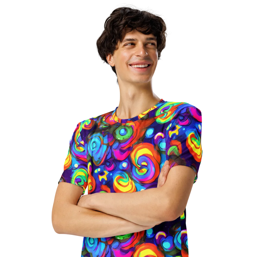 Chromatic Candyfield on Men's Crew Neck T-Shirt — Left Front