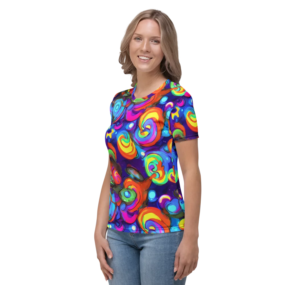 Chromatic Candyfield on Women's Crew Neck T-Shirt — Left