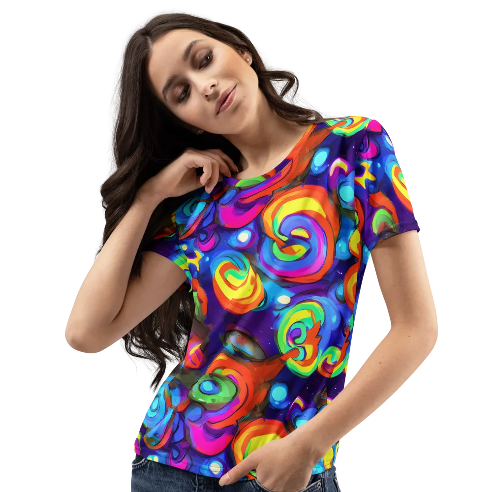 Chromatic Candyfield on Women's Crew Neck T-Shirt — Left Front