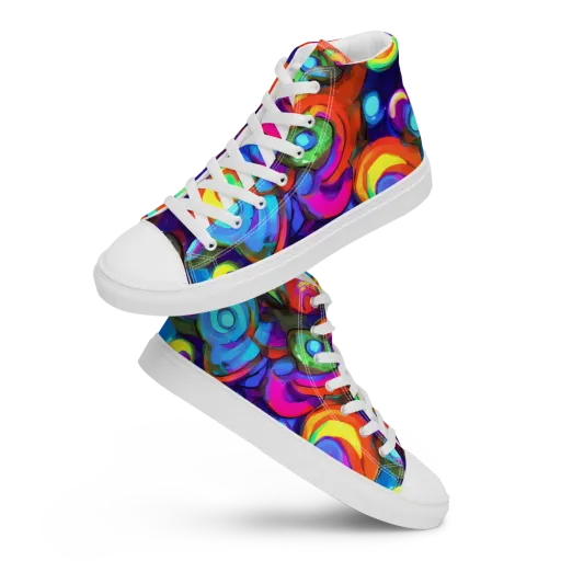 Chromatic Candyfield on a Women's High Top Canvas Shoes