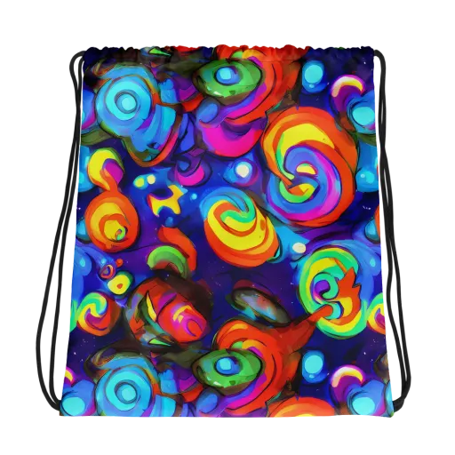 Chromatic Candyfield on a Drawstring Bag