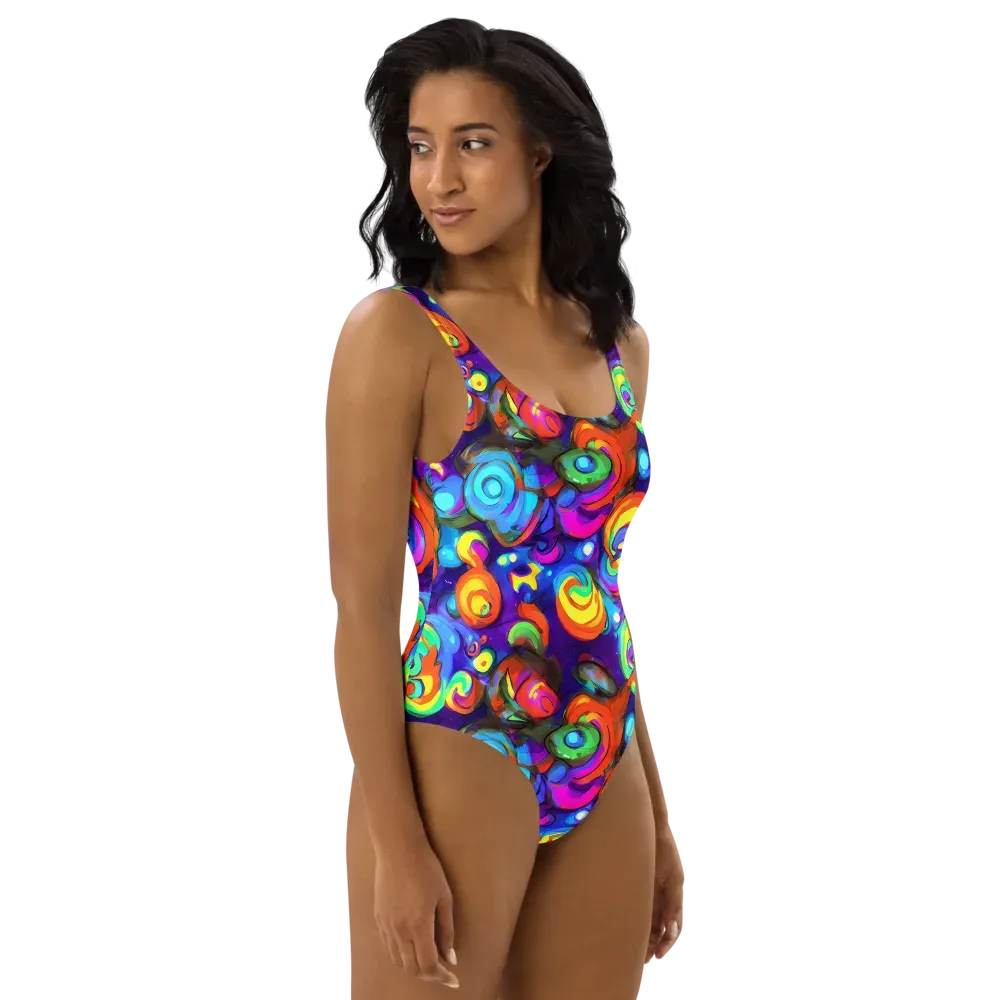 Chromatic Candyfield on One-Piece Swimsuit — Right