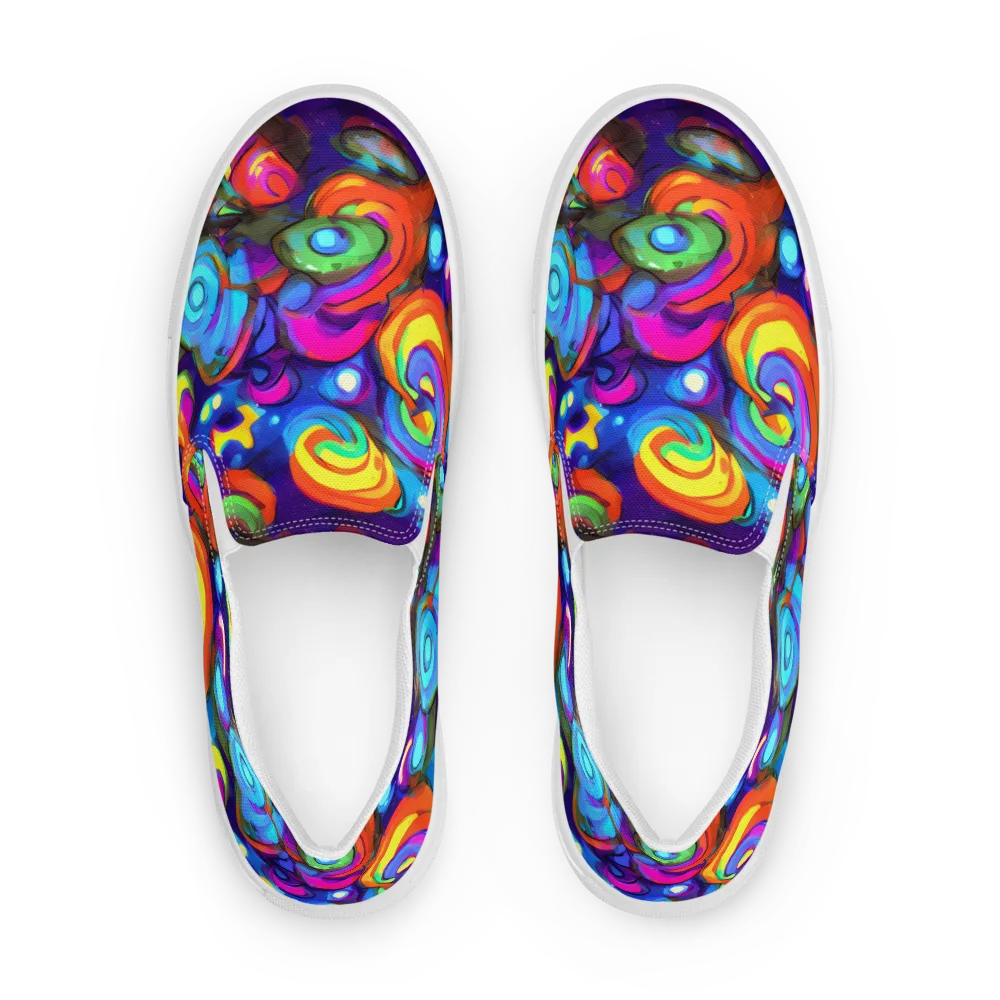Chromatic Candyfield on Women's Slip-On Canvas Shoes — Front