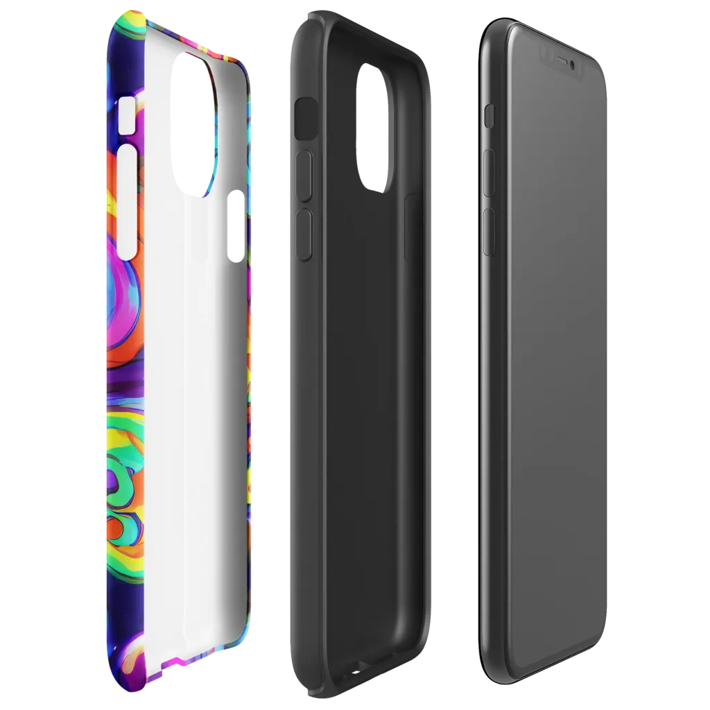 Chromatic Candyfield on Tough Case for iPhone® — Right