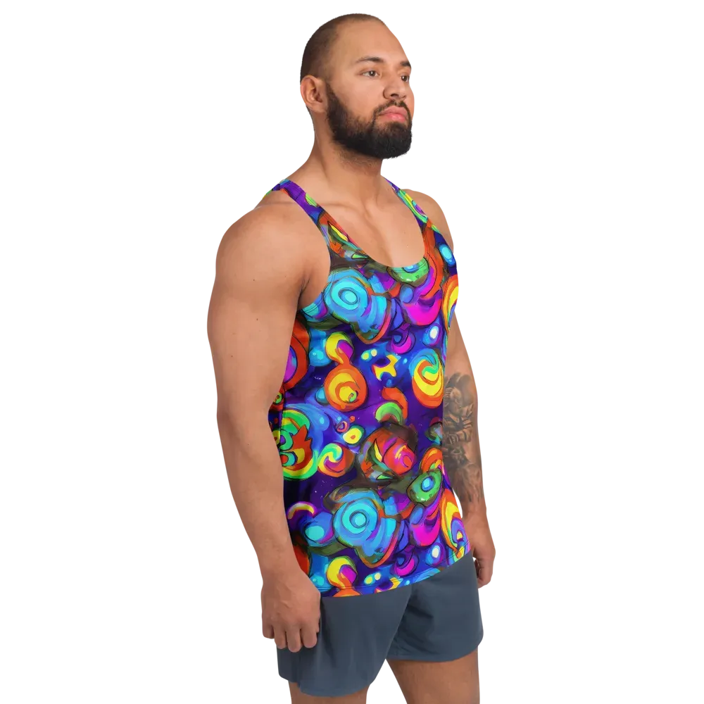 Chromatic Candyfield on Men's Tank Top — Right Front